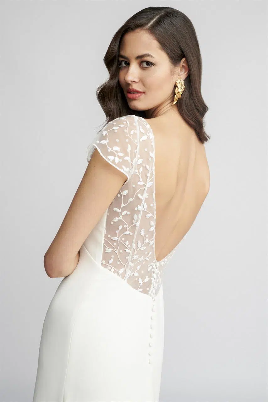 Brigitte, robe de mariée Marylise, au showroom Queen to be