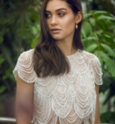 Monique, robe de mariée Catherine Deane, au showroom Queen to be