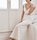 Phoebe, robe de mariée Angeola, au showroom Queen to be