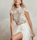 Tori Topper, robe de mariée Catherine Deane, au showroom Queen to be