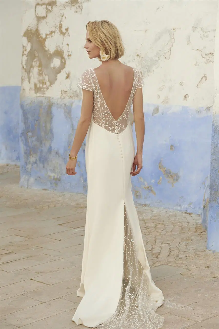 Brigitte, robe de mariée Marylise, au showroom Queen to be