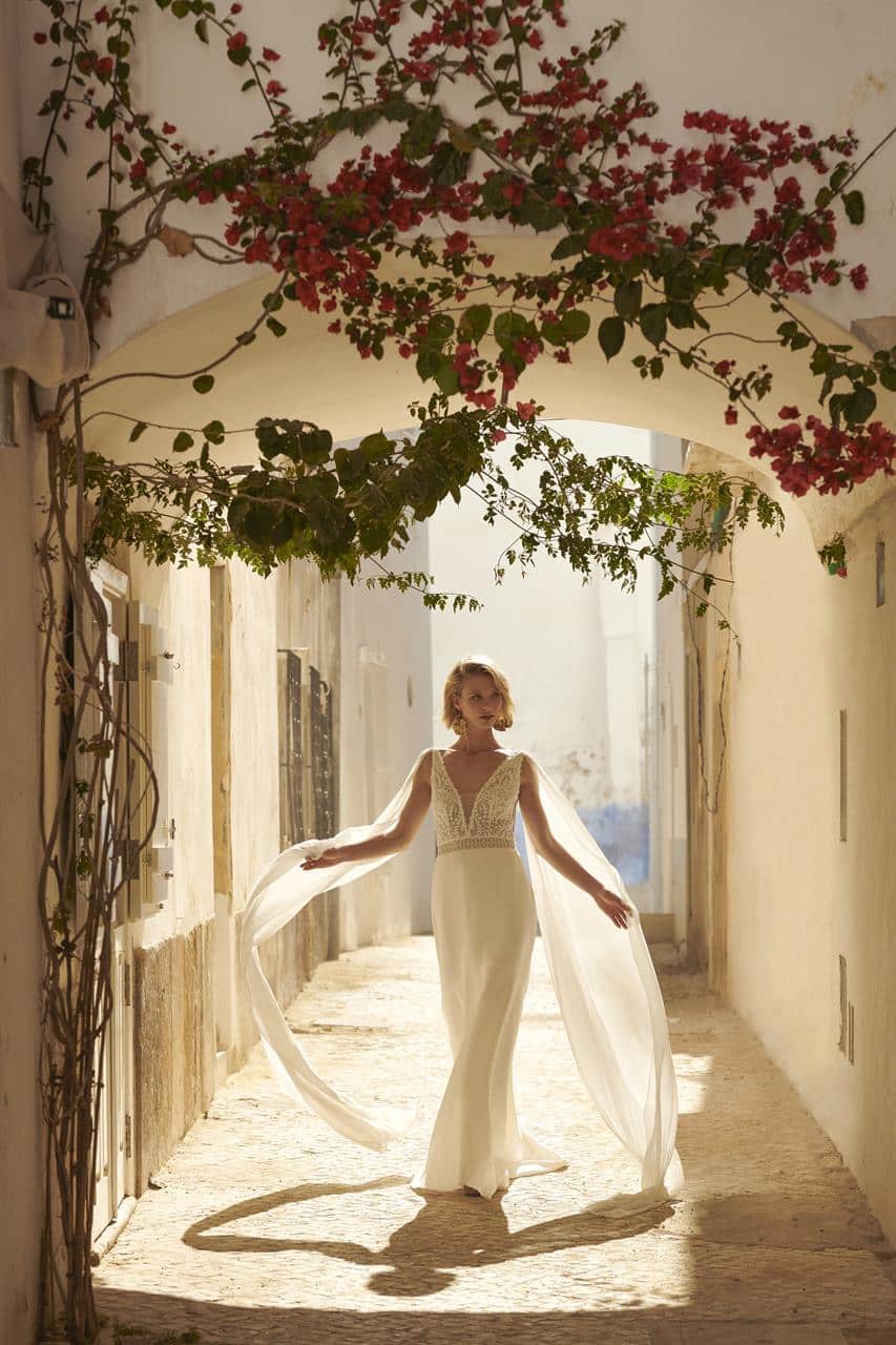 Vivianne, robe de mariée Marylise, au showroom Queen to be
