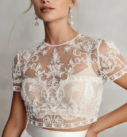 Diora Topper, robe de mariée Catherine Deane, au showroom Queen to be