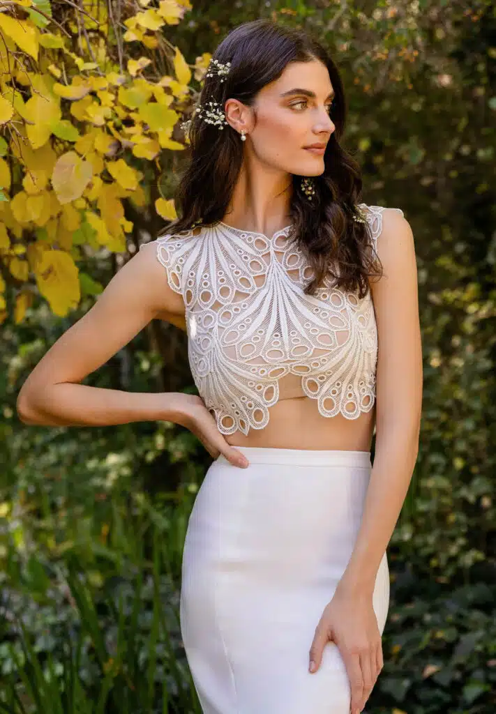 Shelly Topper par Catherine Deane, créatrice de robe de mariée
