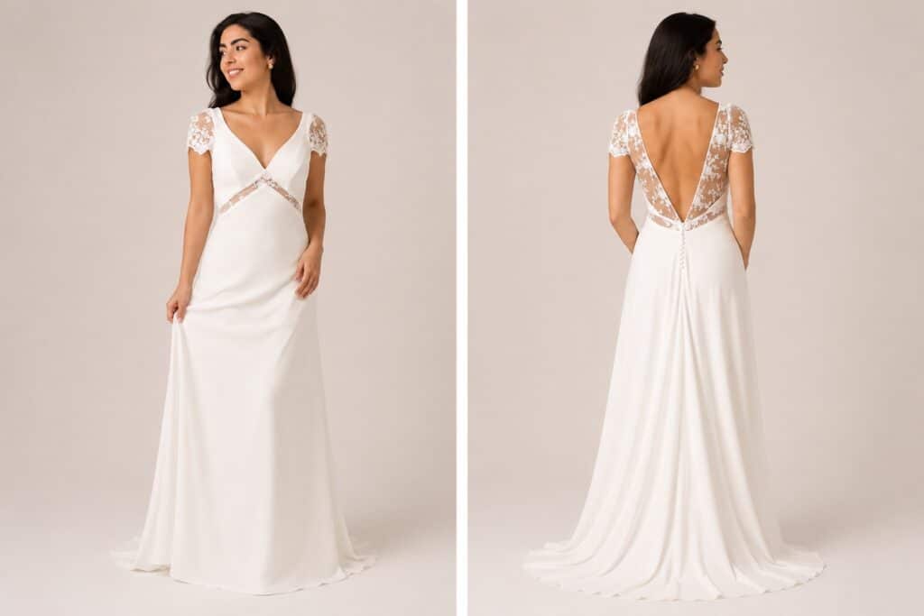 Ambre d'Elsa Gary, une robe de mariée en exclusivité chez Queen to Be.