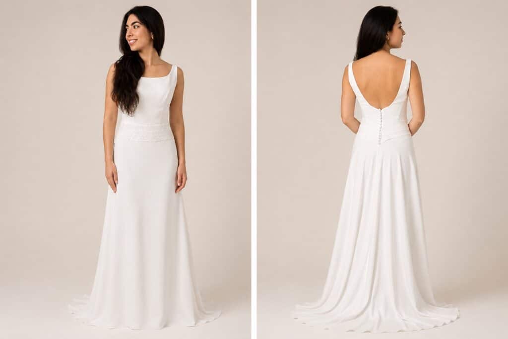 Noa June d'Elsa Gary, une robe de mariée en exclusivité chez Queen to Be.