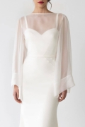 Maya Dress et son Bolero, robe de mariée minimaliste, pas chère, de la créatrice Grecque Annadi